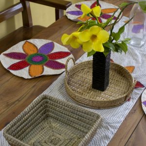 Place Mat Set 7 Pcs Hand Stitch