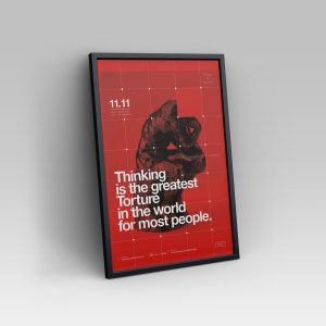 The Thinker – Glass Frame